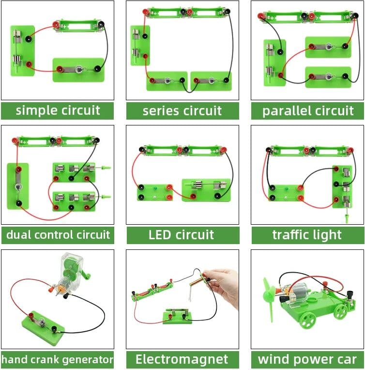 NONE Student Electric Circuit Kits for Physics Education School Lab Learning Electromagnetic Experiments Teaching Aids Science Toys