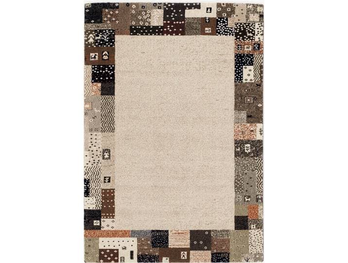 Wollteppich OCI DIE TEPPICHMARKE Lexis Jeran Gr. 1, beige (natur), B:65cm H:9mm L:130cm, Viskose, Wolle, Teppiche, Wollteppich, Wollteppich, Naturfaser,Wohnzimmer