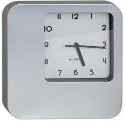 Square Clock orologio da parete in plastica 23x23 cm Personalizzate o neutre