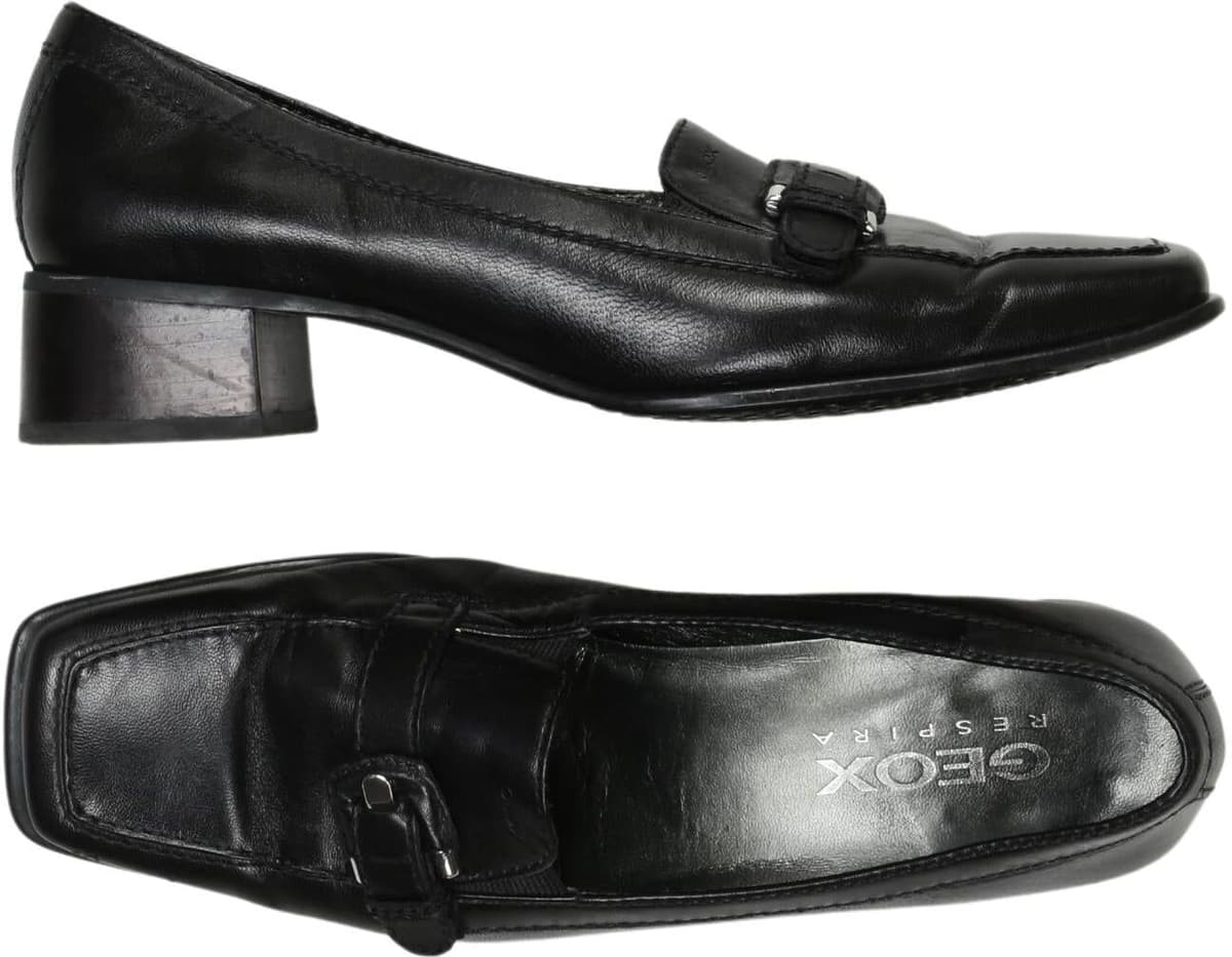 Geox Damen Halbschuh, Schwarz, Gr. EU 36, Leder - Second Hand