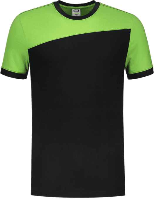 Tricorp 102006 Tofarget Unisex T-Skjorte Svart/Lime 3XL