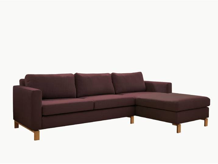 3-Sitzer Ecksofa Linea Nova - Eckteil links - Opera - anthrazit - Hohe Armlehne - Bügelfuß