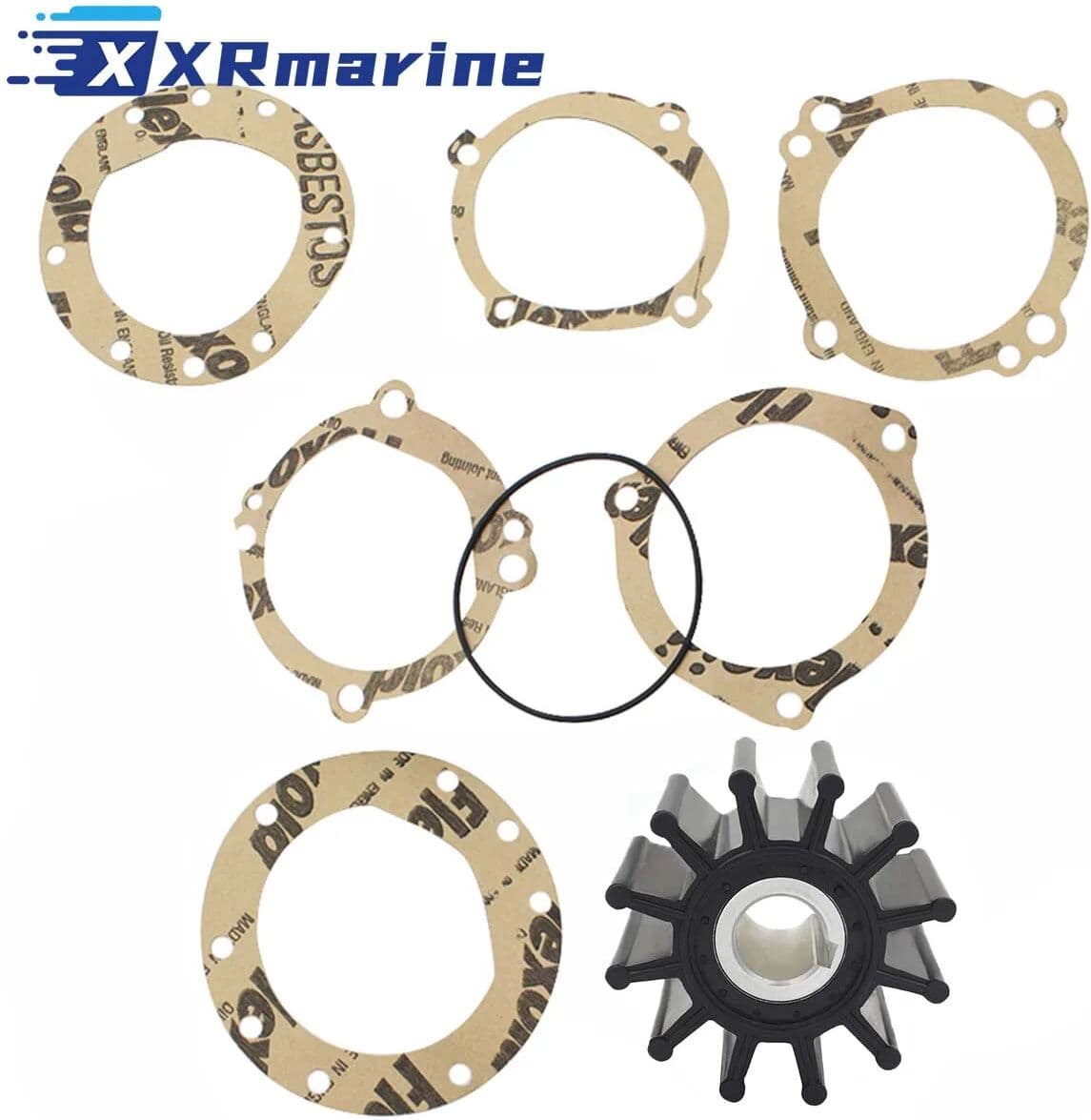 XRmarine Raw Sea Water Pump Impeller Repair Kit for Sherwood 10615K
