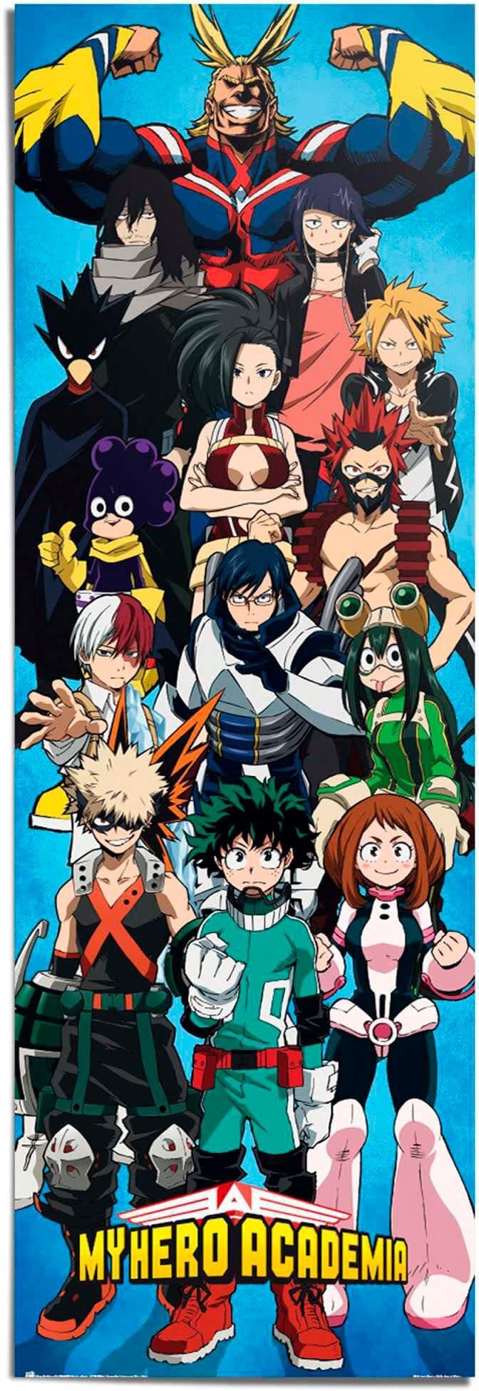 Reinders! Poster REINDERS "My Hero Academia - Cast", bunt (farbe bild(er): bunt), B:53cm H:158cm T:0,1cm, Papier, Bilder, Poster