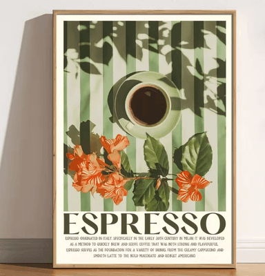 Uplift Curations Retro Coffee Wall Art Print Minimalist Kitchen Poster For Coffee Lovers & Cafe Decor 06 19.7 27.6 Inches (no Frame)