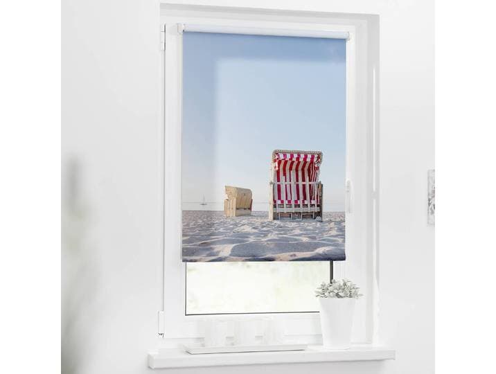 home24 Klemfix rolgordijn Strandmand 90 x 150cm blauw