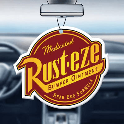 Inspire Curations Rust Eze Inspired Hanging Car Air Freshener Pendant Rearview Mirror Cologne Diffuser Decoration 1pc