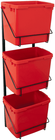 Sorteringsvagn 25 liter, rÃ¶d