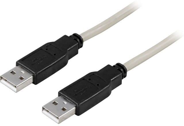 Kabel DELTACO USB 2.0 A-A 3m grå/svart