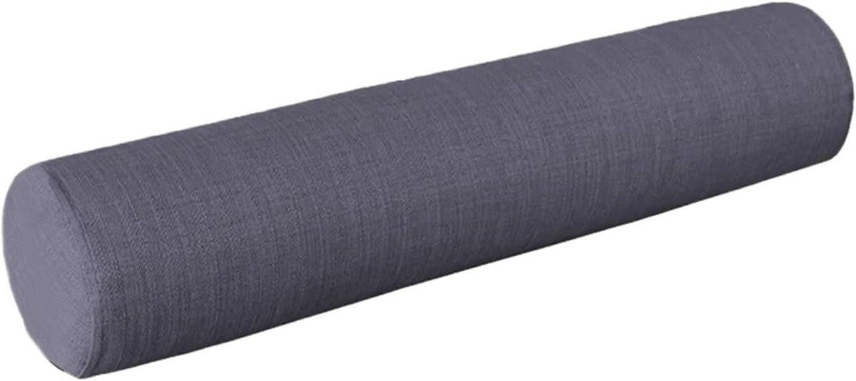 Rond steunkussen Cilinder kussen voor nek en rug in donkergrijs - 10 x 150 cm