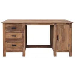 Schreibtisch Rami 160x76x80 aus indischem Sheesham-Massivholz