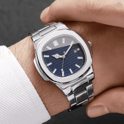 Inspire Essentials Luxury Square Dial Mens Quartz Watch Stainless Steel Business Style o