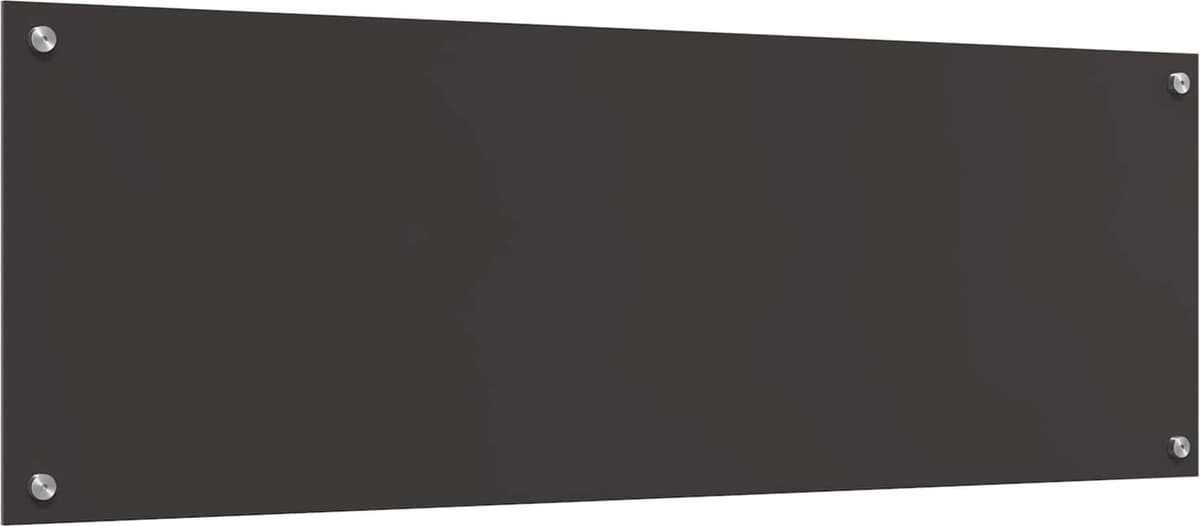 vidaXL Crédence de cuisine Gris foncé 120 x 40 cm verre trempé