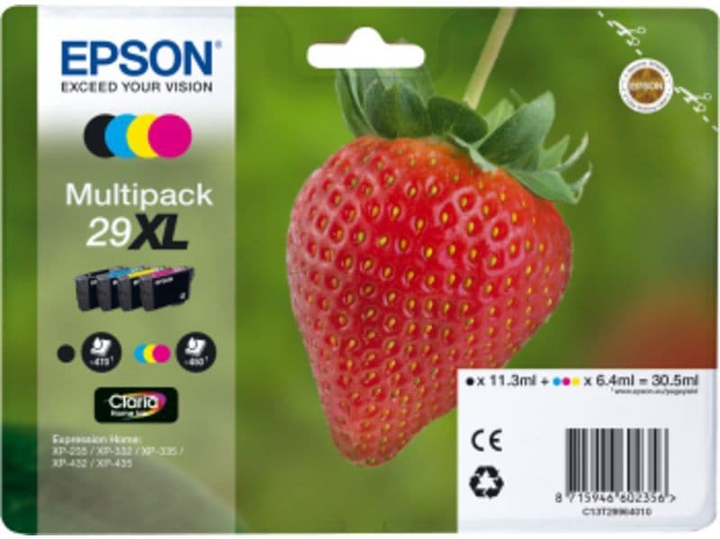 Epson 29XL (C13T29964012) - 4 couleurs - Cartouche d'encre - Grande capacité - Multipack