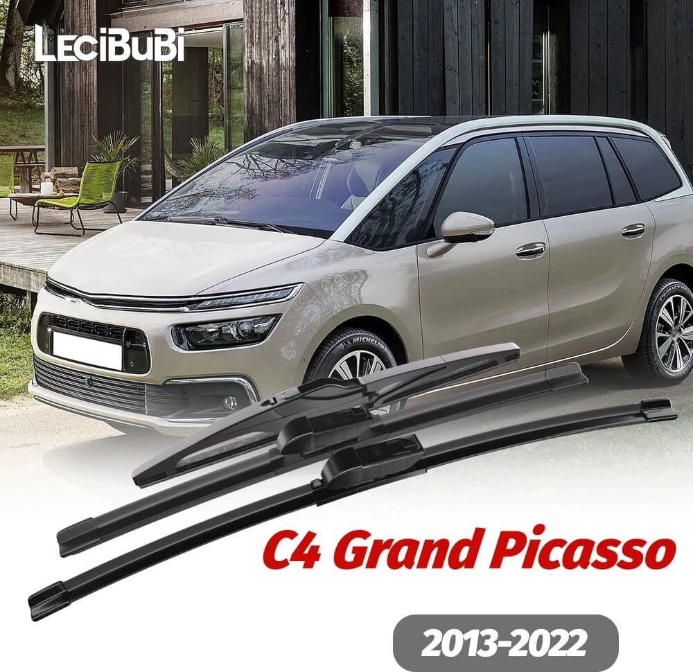 LECIBUBI 1set Front & Rear Windshield Wiper Blades Windscreen Wipers For Citroen C4 Grand Picasso 2013-2022 2014 2015 2016 2017 2018