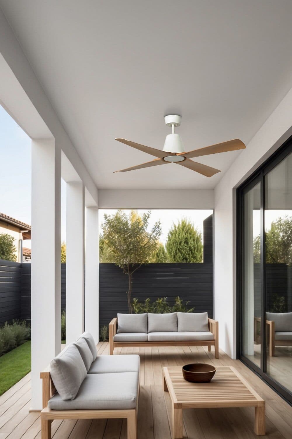 FARO BARCELONA Ventilador con luz abs arce 127x127x39 cm