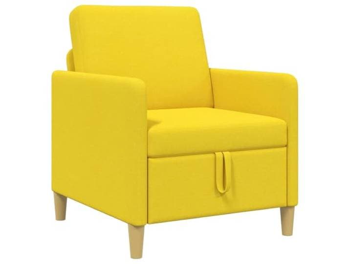 Favemtsl 1-Sitzer Sofa mit Stauraum Helles Gelb Sessel 72 x 78 x 87 cm Kompakter Polstersessel mit Stauraum unter der Sitzfläche sowie abnehmbarem Bezug. Ideal für Wohnzimmer und Schlafzimmer.