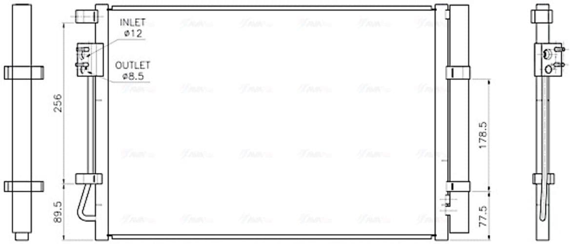 Condensator, airconditioning AVA COOLING HY5602D