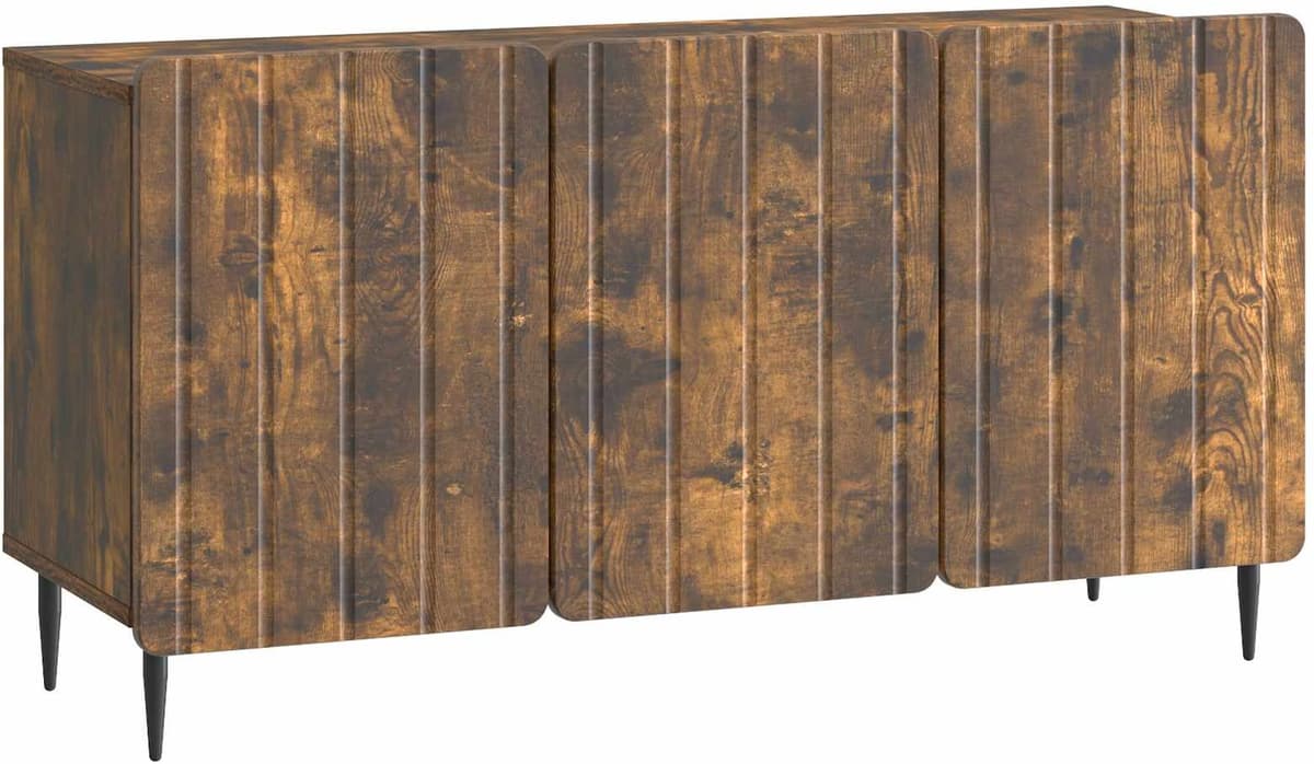 vidaXL Meuble TV 99 x 34,5 x 52 cm Chêne fumé Bois d'ingénierie