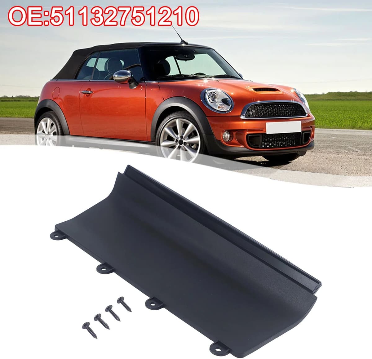 NIGHTKIST Windshield Wiper Cowl Cover Panel For Mini Cooper R55 R56 R57 2007-2012 Black Plastic Cap Replace 51132751210
