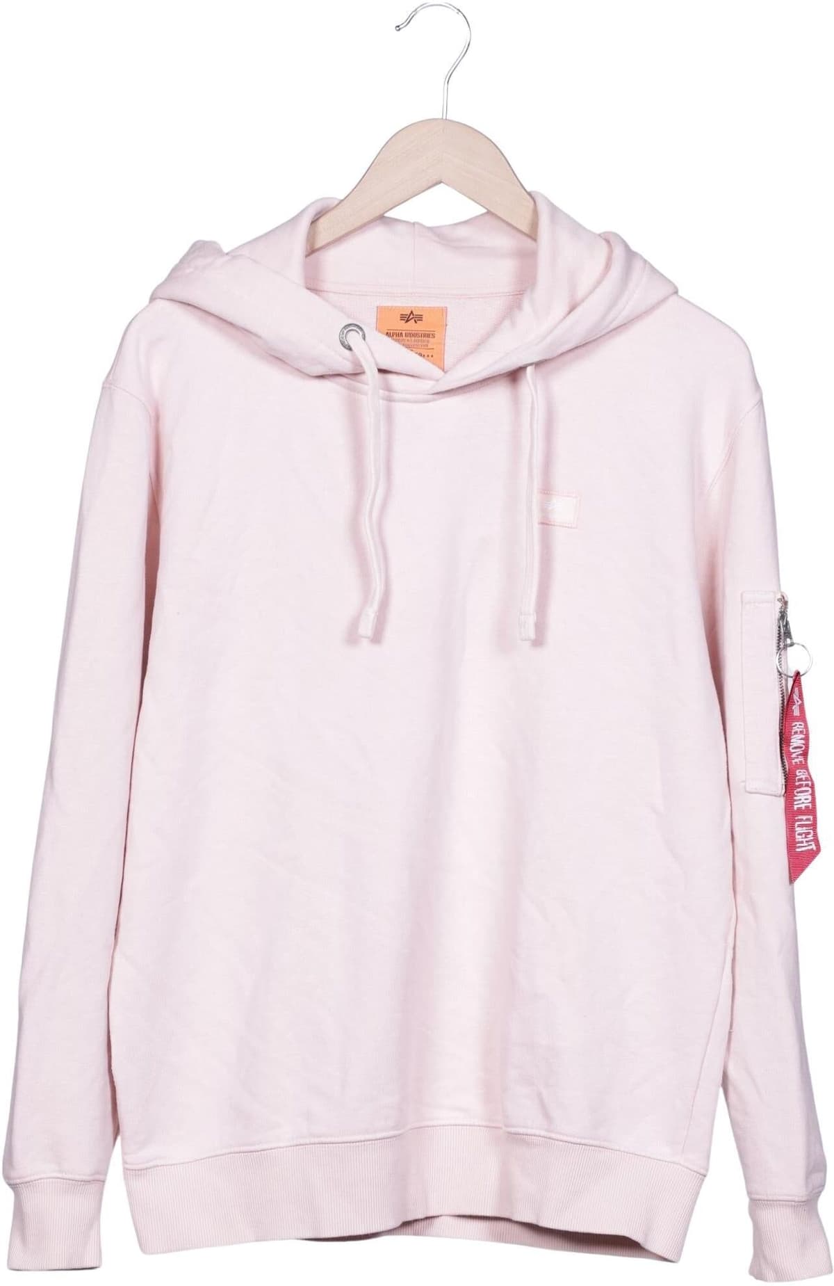 Alpha industries Herren Kapuzenpullover, Pink, Gr. M, Baumwolle / Synthetik - Second Hand