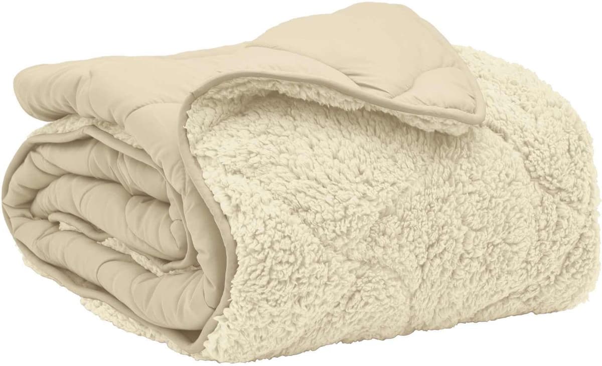 vidaXL Edredom de Verão Simples Colchonete Creme 135 x 200 cm Crema