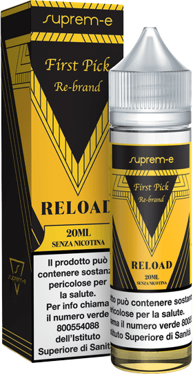 Suprem-e First Pick Re-Brand Reload Liquido Shot Mix 20ml Tabacco Virginia Vaniglia Zucchero