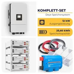 SET Deye Hybrid-Wechselrichter SUN-12K-SG05LP3-EU-SM2 + 5x Deye SE-G5.1 Pro-B I 25,6 kWh Batteriespeicher