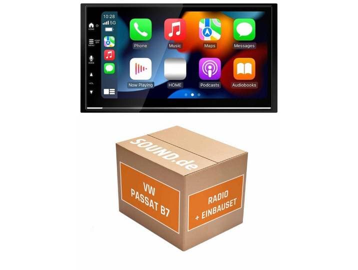 JUST SOUND best choice for caraudio Autoradio Einbauset Kenwood Kenwood DMX7722DABS Passat B7 Autoradio (Freisprecheinrichtung)