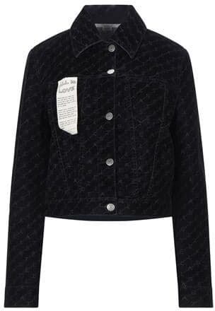 Stella McCartney Chaqueta vaquera Mujer Negro 36 Mujer