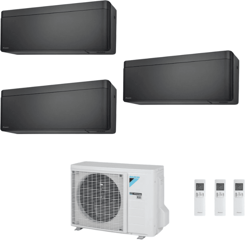 Daikin Condizionatore Climatizzatore Trial Split Stylish New Total Black R32 Wi-Fi 7000+9000+9000 BTU Con 3MXM52A