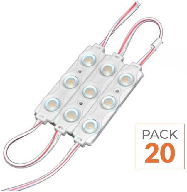 Optonica Module LED Barre 30W 12V IP65 pour Enseignes Lumineuses - Pack de 20