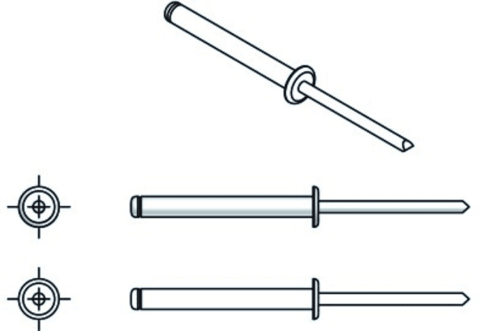 Arvid Nilsson Blindnagle Iso 15977 Aluminium / Stål 3,2 × 16