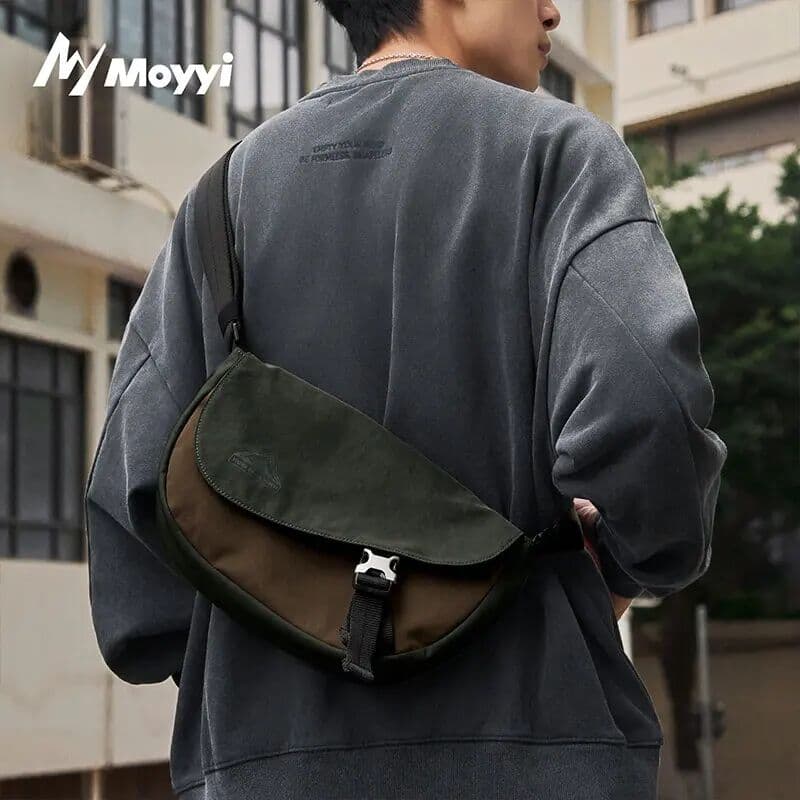 MOYYI Lightweight Messenger Bag For Men Casual Anti Theft Pocket YKK Zipper Water Resistant Oxford Crossbody Bag For Commuter