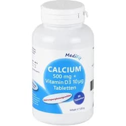 Calcium 500 mg + Vitamin D3 10ug Tabletten Medifit