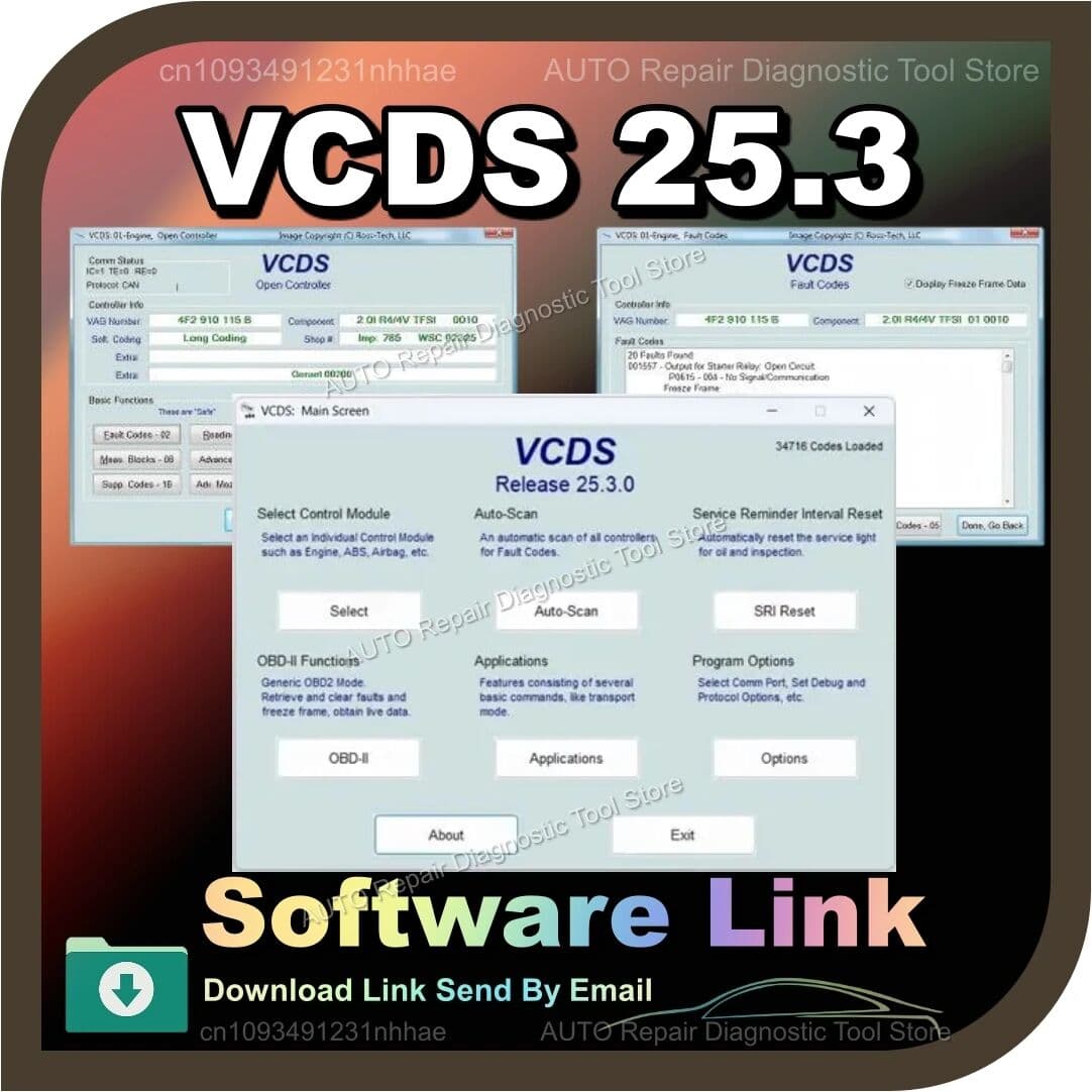 NONE NEW UPDATE SOFTWARE VCDS VAG COM OBD2 Scanner HEX V2 USB Interface FOR V/W AU/DI Sko/da Se/at Unlimited VINs Multilingual VAGCOM