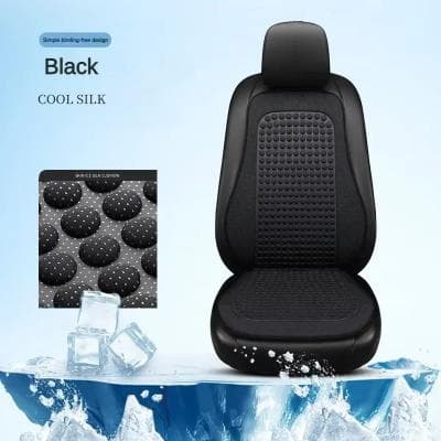 Inspired Finds Ice Silk Car Seat Cushion   Summer Cooling Seat Cover For Cars   Universal Fit Auto Chair Pad blacka