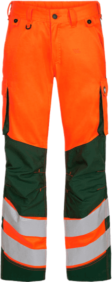 Engel Safety  2545-319 – Klasse 2 – Arbeidsbukse Hivis Oransje/Grønn K120