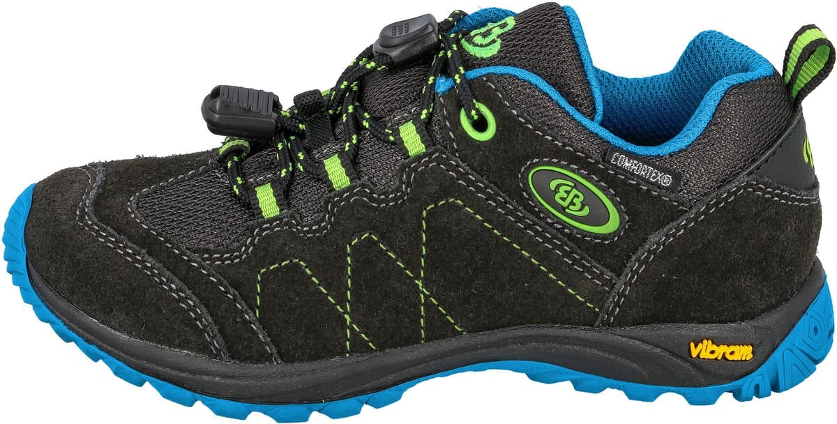 Wanderschuh BRÜTTING "Outdoorschuh Bergen Low", Jungen, Gr. 32, grau, Veloursleder, Schuhe Wanderschuh grau 32