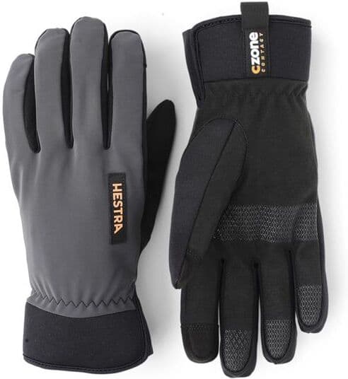 Hestra CZone Contact Glove - 5 Finger, Dark grey Str. 7
