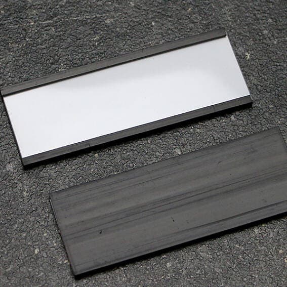 SPRINTIS 100 Unità - Supporto per etichette, profilo a C, magnetico, sezioni 40 mm   60 mm, ferrite, nero