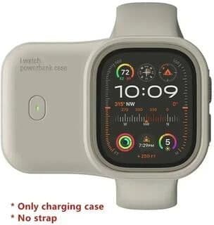 Uplifted Finds Portable Wireless Charger Powerbank Case For Apple Watch With 1200mAh Battery 49 Mm starlight