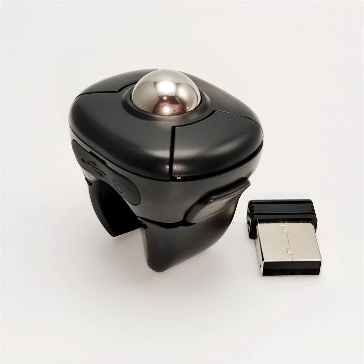 GEVBAY Trackball Finger Ring Mouse - 2.4G+Bluetooth Wireless Remote for Short Video/PPT/In-Vehicle Display