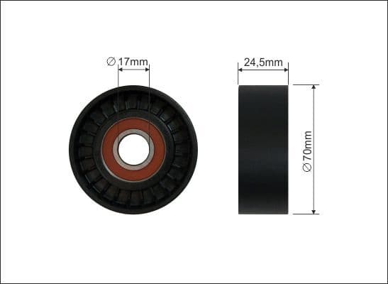 Caffaro Spannrolle, Keilrippenriemen 16-98 Für Peugeot Citroën Iveco Suzuki Fiat