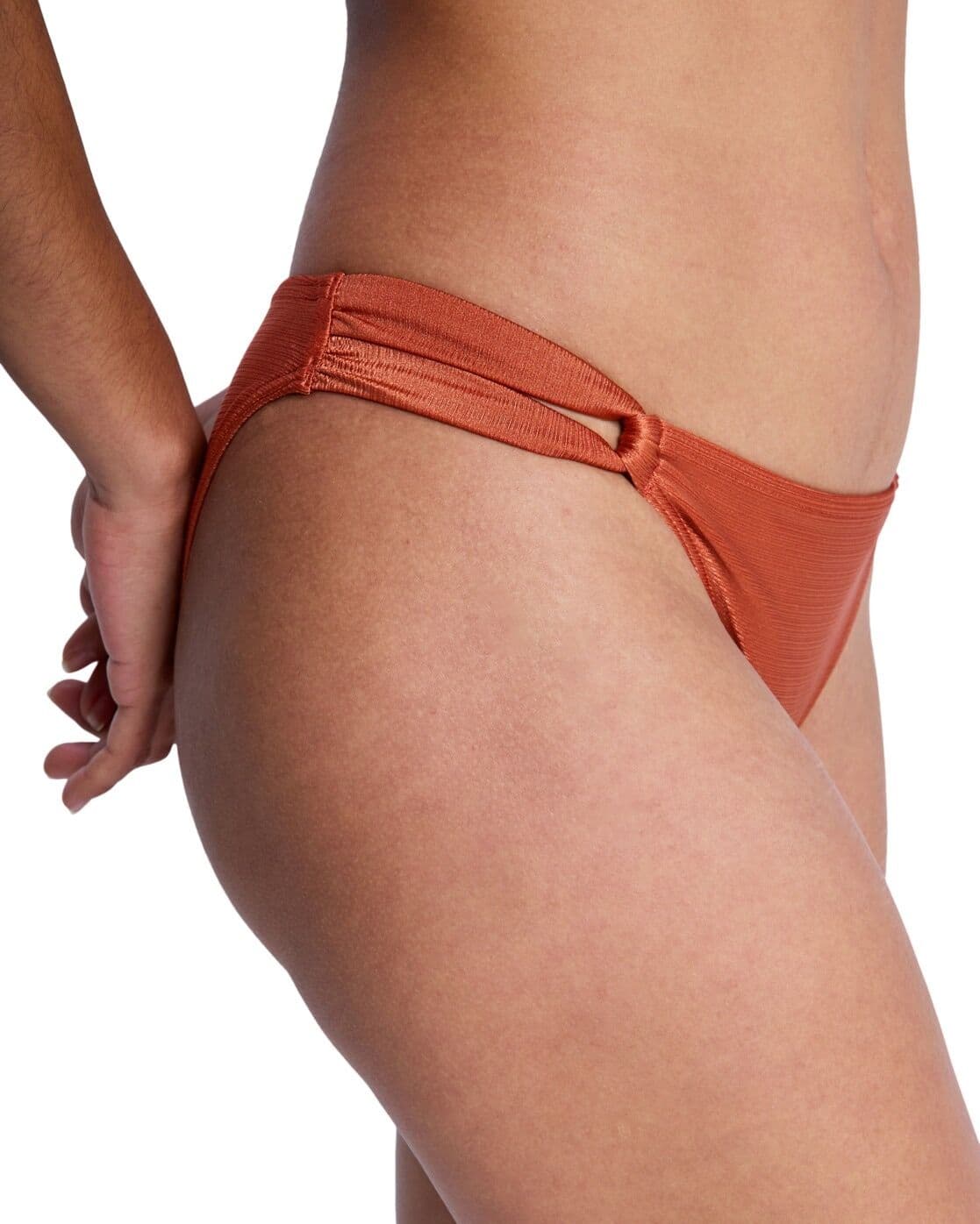 Bikini-Hose ROXY "Beachside Bohemia Moderate", Damen, Gr. XXL, orange (ginger spice), Obermaterial: 84% Nylon, 16% Elasthan., Badehosen Bikini-Hose