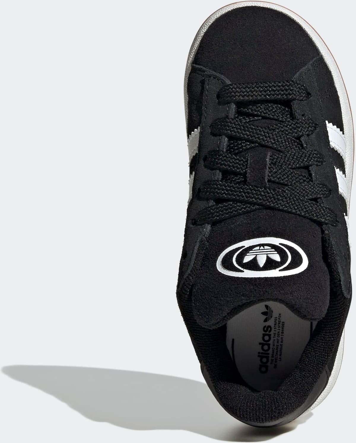 Sneaker ADIDAS ORIGINALS "CAMPUS 00S", Kinder, Gr. 35, schwarz (cschwarz, ftwwht, gum2), Leder, Synthetik, Schuhe Sneaker, pour enfants cschwarz, ftwwht, gum2 35