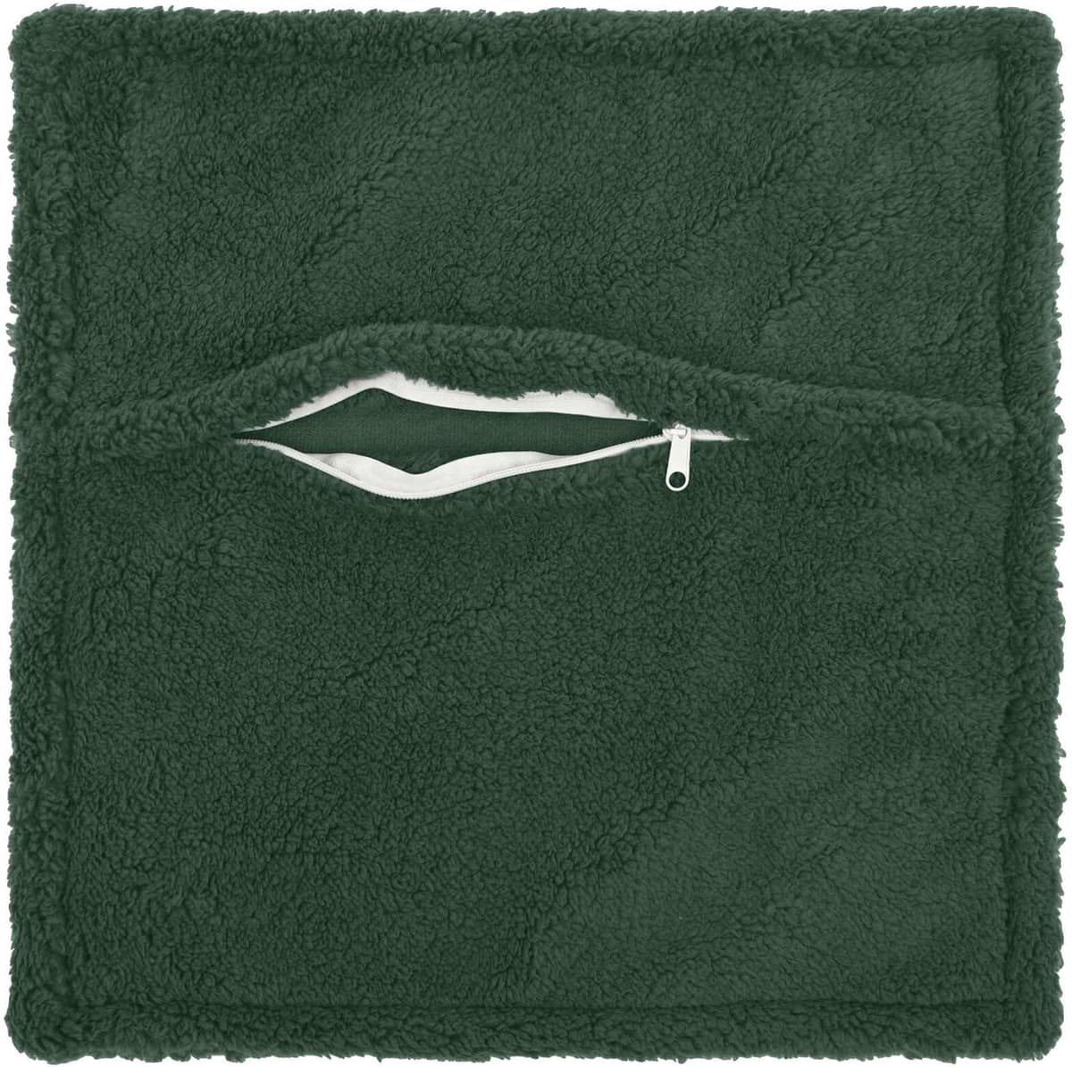 vidaXL Housse de coussin 2 pcs HOUTEN Vert foncé 60 x 60 cm Bouclé