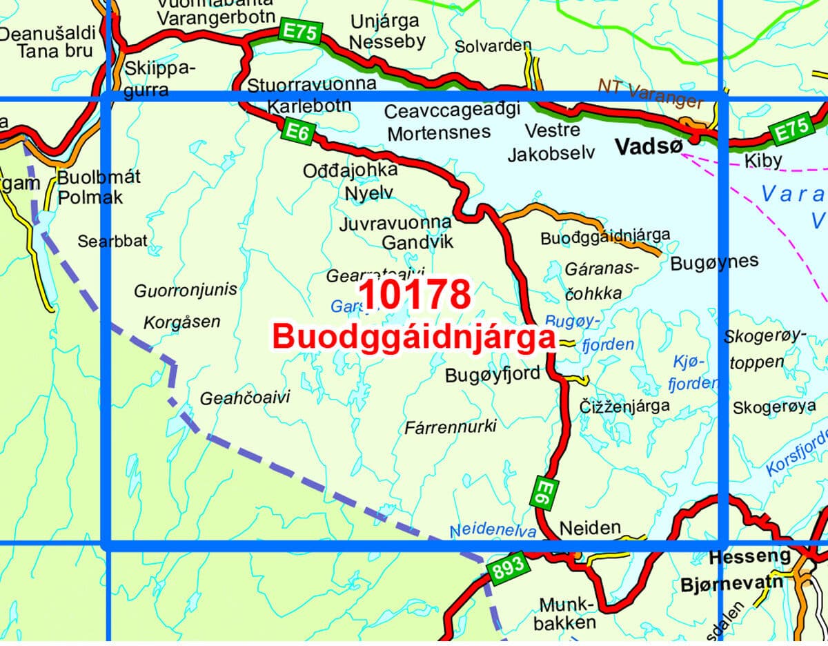 Nordic Maps Buodggaidnjarga Norge-Serien Turkart