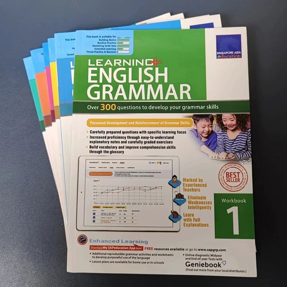 NONE Learning English Singapore's Vocabulary Grammar Book 1-6 Grade SAP Workbook Geniebook Primary School 8-12 Year Student Homework