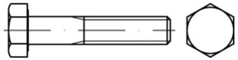 ISO 4014 Sechskant-Schaftschraube entspr. DGRL M12x65 1.7218 (25CrMo4) blank ; Industrial Quality Supplies (040143520120065)